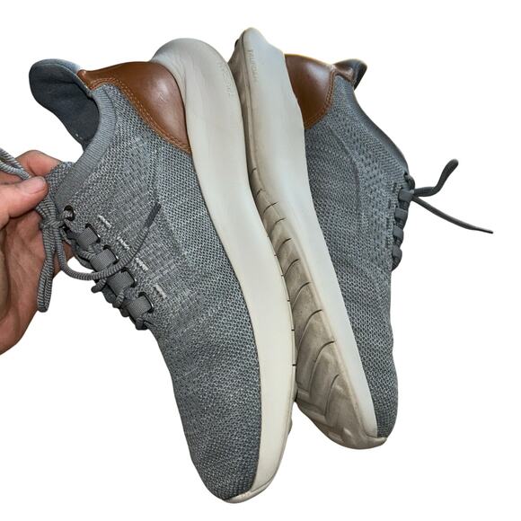 Johnston & Murphy Men's size 10 Amherst 2.0 Knit casual shoes gray leather trim - Picture 6 of 8